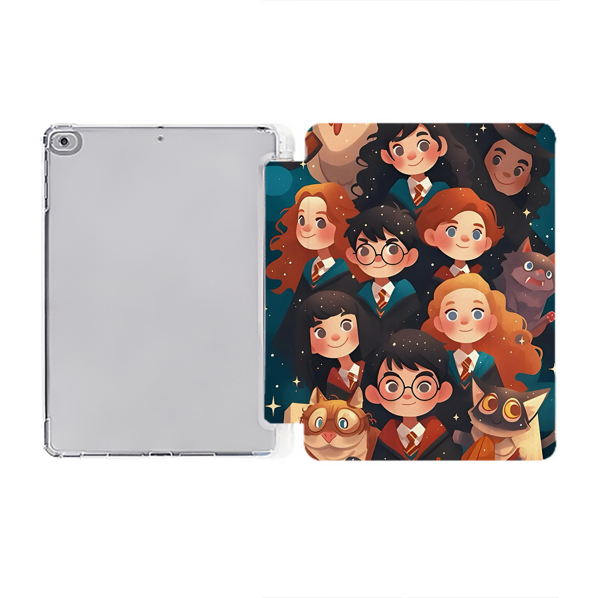 （画像用） Harry Potter ハリー・ポッターシリーズ IPad ケース ペン収納付き 三つ折りスタンド PUレザー×シリコン 対応機種9.5/10.5/10.9インチ